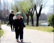 大風過后,今日又回歸晴好天氣。不少市民來到公園踏青游玩，享受春日暖陽。