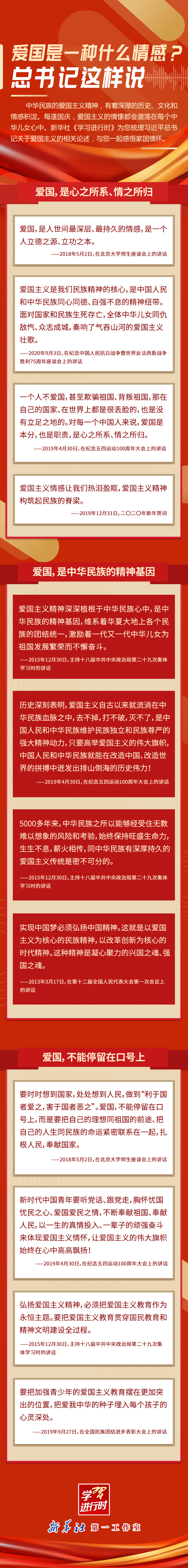 學(xué)習(xí)進(jìn)行時｜愛國是一種什么情感？總書記這樣說