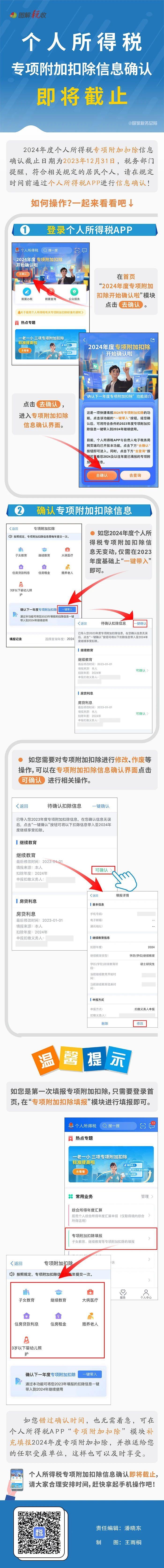 重要提醒：個人所得稅專項附加扣除信息確認(rèn)即將截止！記得及時確認(rèn)