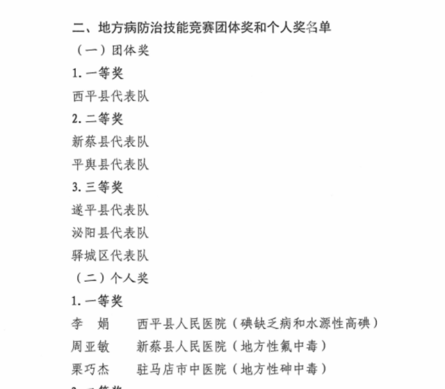 駐馬店市中醫(yī)院在全市地方病及消毒技能競(jìng)賽中喜獲佳績(jī)