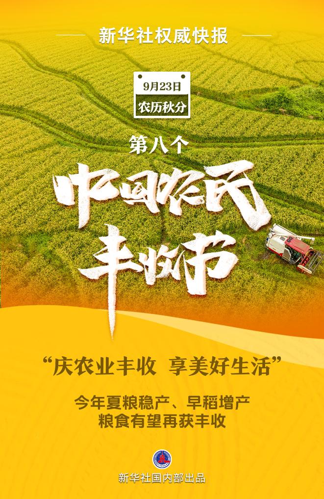 我國迎來第八個(gè)中國農(nóng)民豐收節(jié)