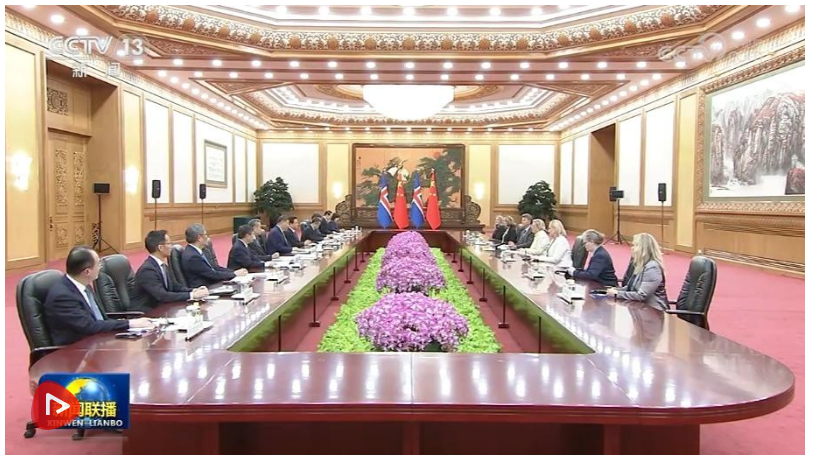 習近平會見冰島總統托馬斯多蒂爾
